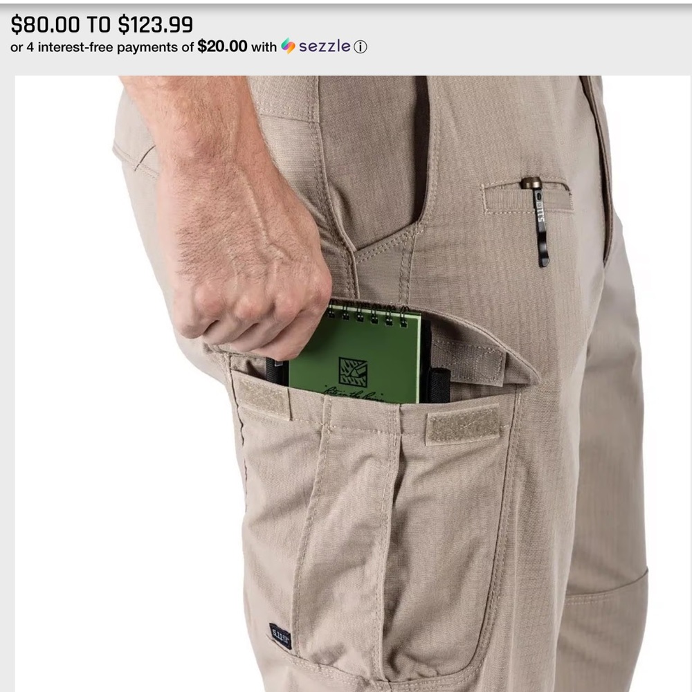 5.11 TACTICAL MEN'S STRYKE PANTS W/FLEX-TAC Sz 36/L34